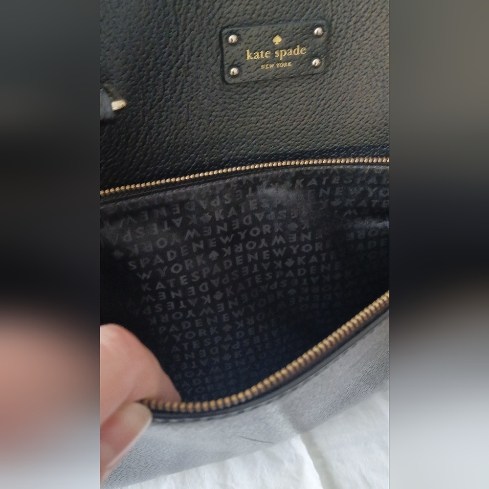 Kate Spade Black Leather Tote Bag - Picture 7 of 16
